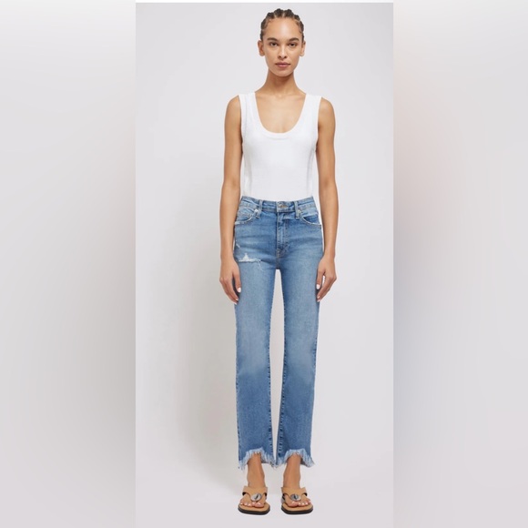 👖NWT! Jonathan Simkhai River High Rise Straight Jean - Picture 4 of 15